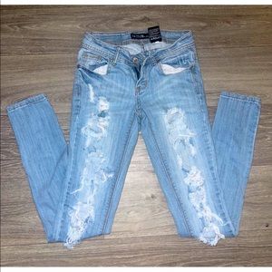 Frayed Blue Jeans